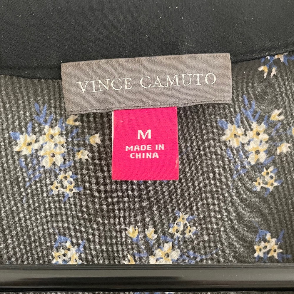 Vince Camuto Black and White Plaid Blouse - Picture 2 of 3